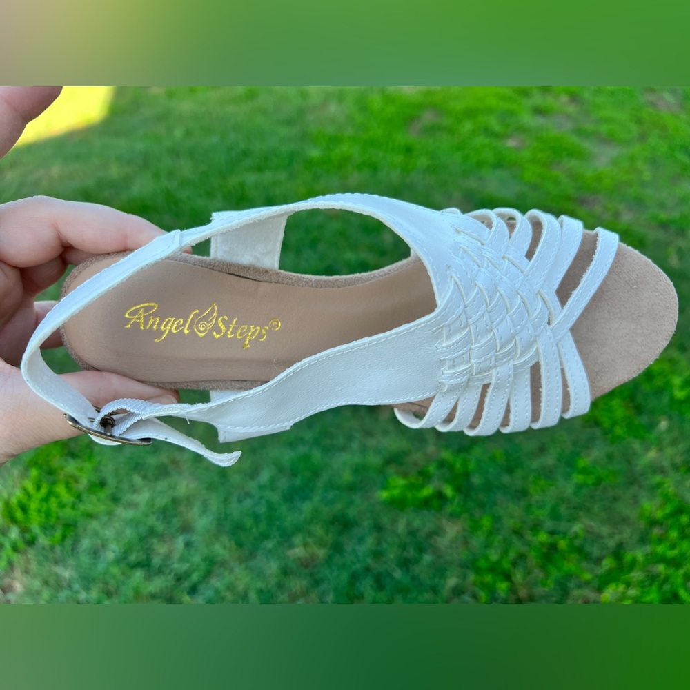 NWOT Angel Steps Weave Wedge Sandal Size 6.5 - Picture 2 of 9